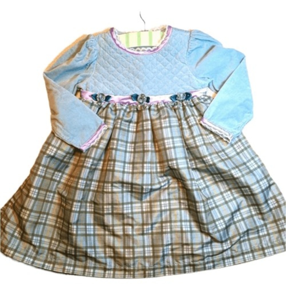 Vintage‎ velvet and satin dress size 5